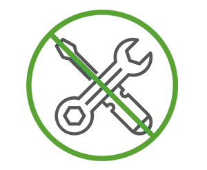 Durchgestrichenes Werkzeug Icon